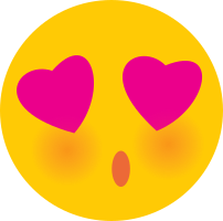 Emoticono cara Enamorat