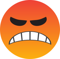 Emoticono cara de Ràbia