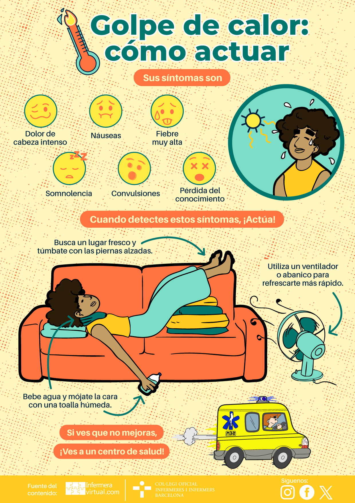 Golpe de calor Infografía del golpe de calor